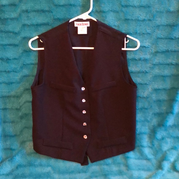 Francine Browner Vintage Vest Blk - Picture 1 of 2